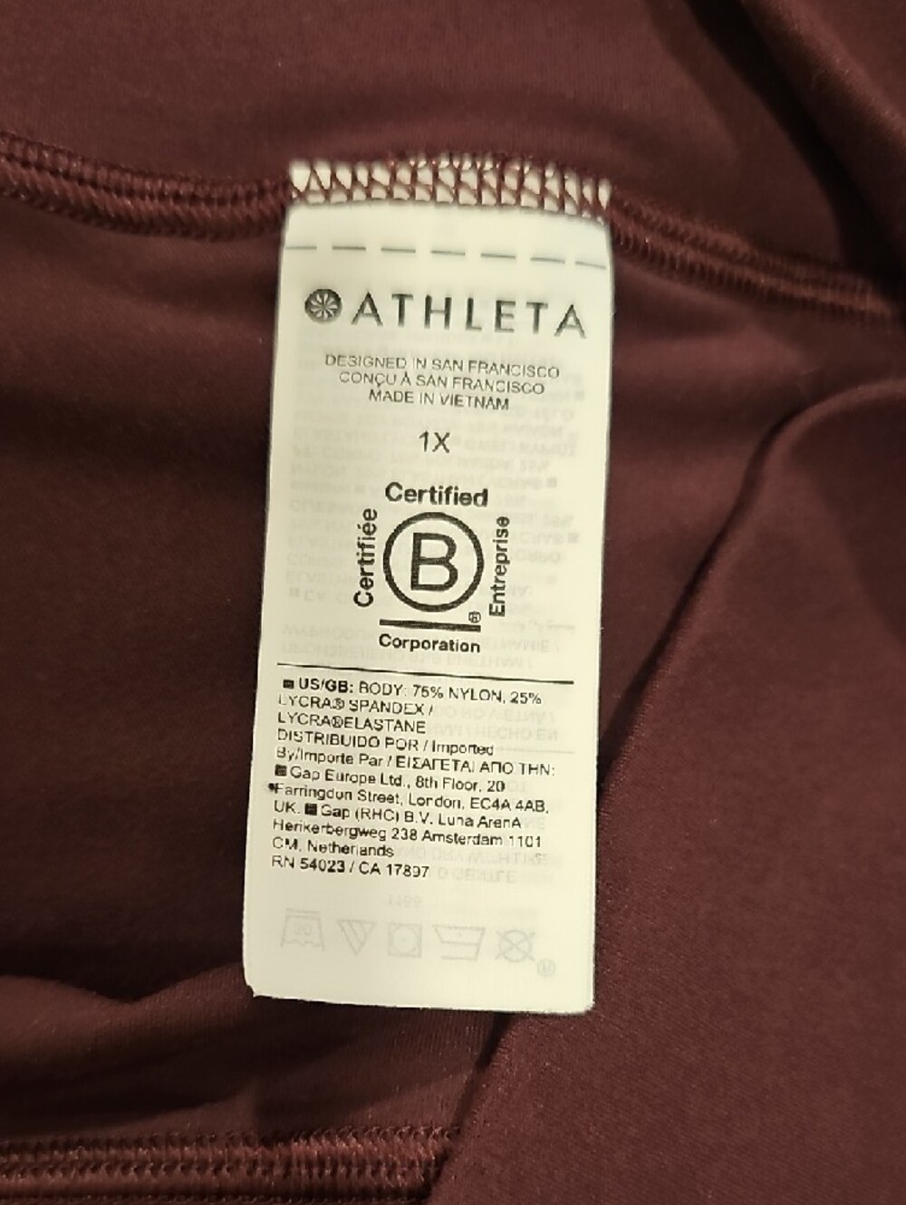 Athleta Salutation Stash 16.5" Skort; Size 1X; Spiced Cabernet - Picture 7 of 13